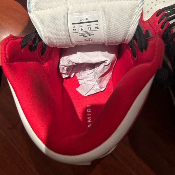 AMIRI Skeleton high top shoes sneaker streetwear red and black Amiri shoes - Picture 11 of 12
